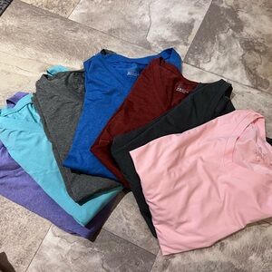 Colorful Athletic V-Neck Shirt Bundle